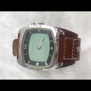 Fossil genuine leather men watch